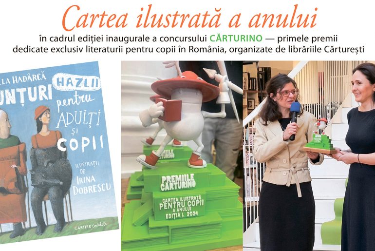 Cartea ilustrată a anului — „Anunțuri hazlii pentru adulți și copii”, de Ionela Hadârcă și Irina Dobrescu