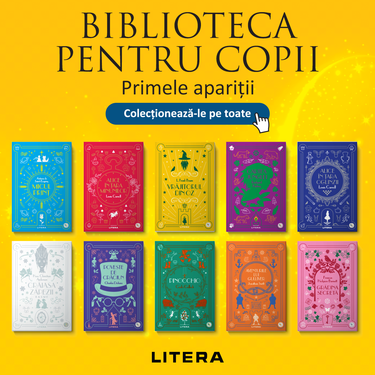 Editura Litera lansează o colecție unică în România: Biblioteca pentru copii