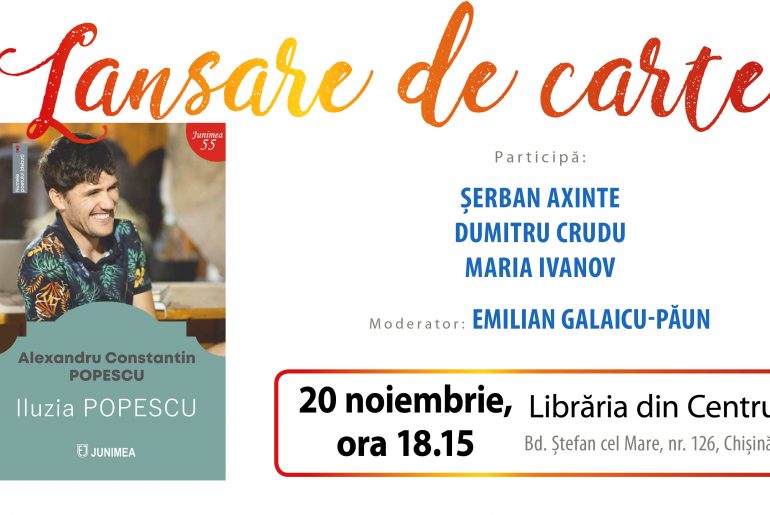 „Iluzia Popescu”, cartea regretatului Alexandru Popescu, la Librăria din Centru