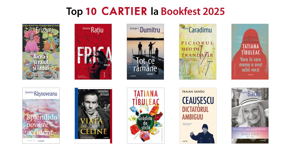 Bookfest 2025. Top 10 cărți Cartier