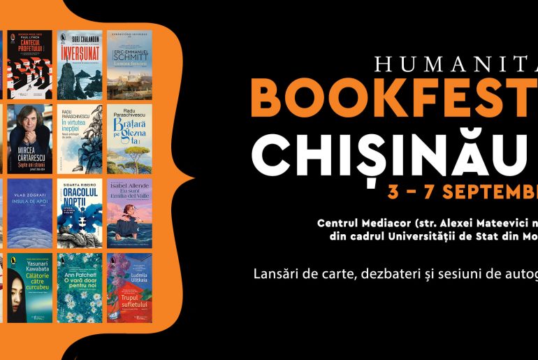 Humanitas, Humanitas Fiction și Humanitas Junior la Bookfest Chișinău, 3–7 septembrie