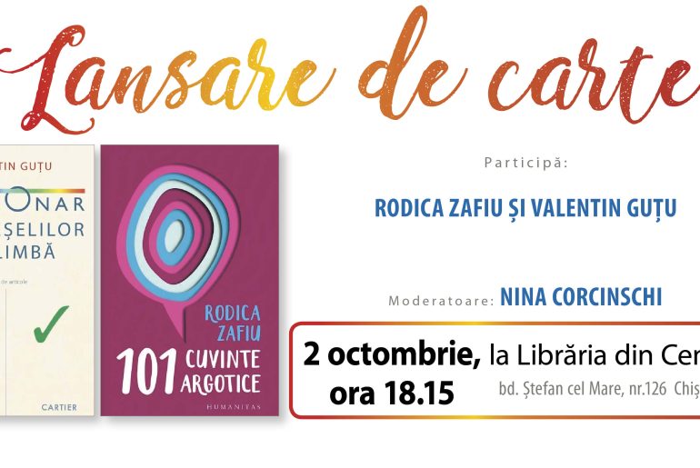 Rodica Zafiu și Valentin Guțu în dialog cu Nina Corcinschi la Librăria din Centru