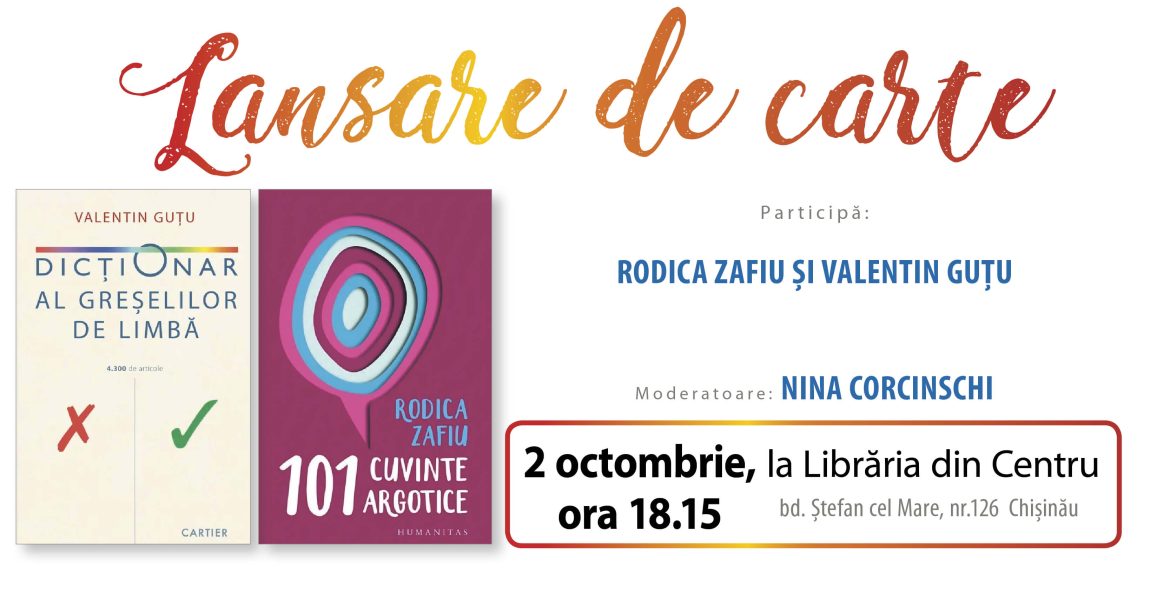 Rodica Zafiu și Valentin Guțu în dialog cu Nina Corcinschi la Librăria din Centru