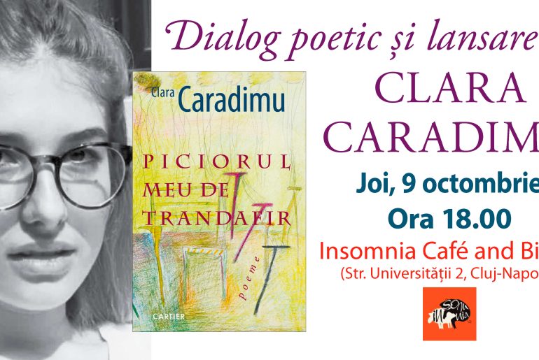Dialog poetic și lansare cu Clara Caradimu, la Insomnia Cafe & Bistro Cluj
