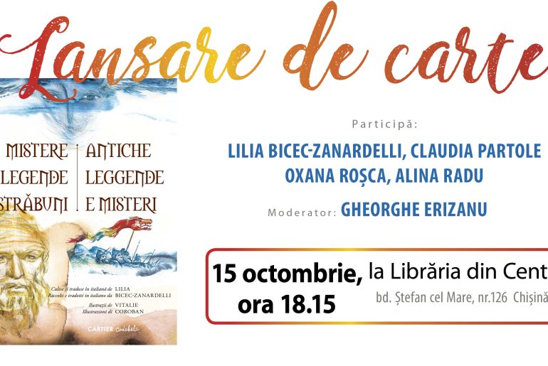 „Mistere și legende din străbuni”, de Lilia Bicec-Zanardelli, la Librăria din Centru