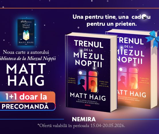 Editura Nemira lansează o campanie specială pentru noul roman semnat de Matt Haig, „Trenul de la miezul nopții”